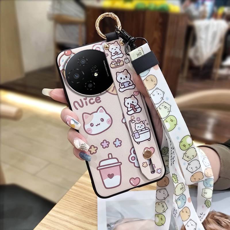 Dirt-resistant Cute Phone Case For TCL 50 Nxtpaper 5G/50Pro Nxtpaper 5G Protective Lanyard Anti-dust Wristband Silicone
