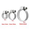 10Pcs Hose Clips Pipe Clamps Stainless Steel Hoop Clamp Hose 304 Stainless Steel Automotive Pipes Clip Fixed Tool 8-25mm