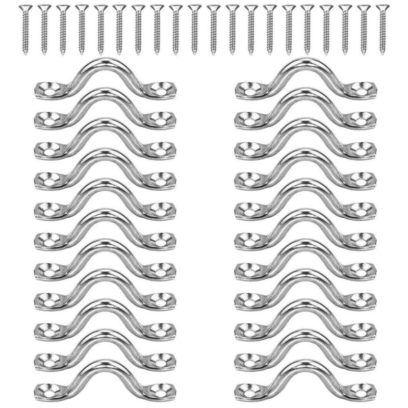

22 Units Ceiling Fix U Circles Oxidation Resistant Eye Straps & Mounting Accessories Rustproof Ceiling Mounting Hook set 1