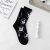 Damen Frühling und Herbst Warme und Trendige Bestickte Sportliche Lange Baumwollsocken