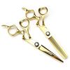 Napson Gold 6.0" Z Pattern Hairdressing & Barber Scissors Set with Straight Shears, Thinning Shears & Bang Scissors.