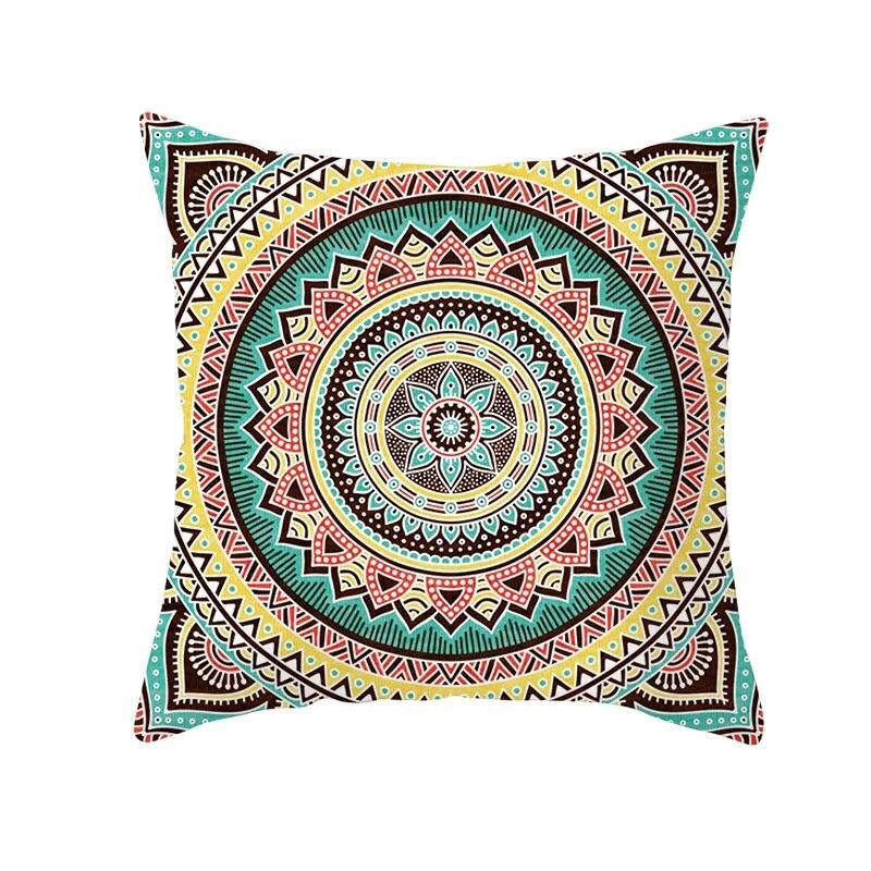 Moroccan Polyester Pillowcase 45x45cm Bohemian Hippie Sofa Cushion Cover Geometric Mancha Lo Print Home Decor