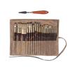 22Pcs Anti-sheding Nylon Paint Brush with Brush Holder, Perfect for Oil Acrylic Watercolor Painting 55KF