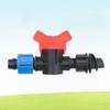 PE Pipe Valve Dripper, Greenhouse Drip Irrigation Connector with Switch Lock Nut and Bypass Male Thread Valve