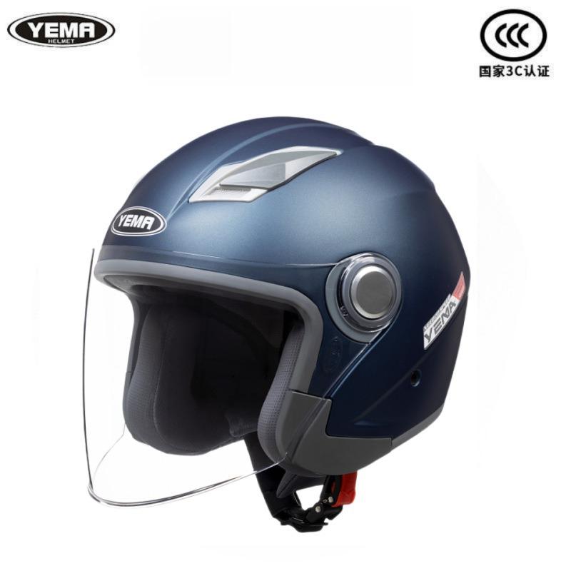 3/4 Helmet Autumn and Winter Warm Ear Protector Half Helmet Unisex New National Standard Class A Four Seasons Electric Vehicle Helmet