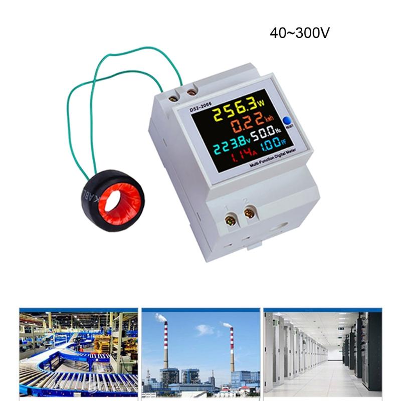 Multimetro Digitale D52-2066 - Voltmetro Ampermetro AC Su Guida DIN - Fattore Potenza - Foto 1