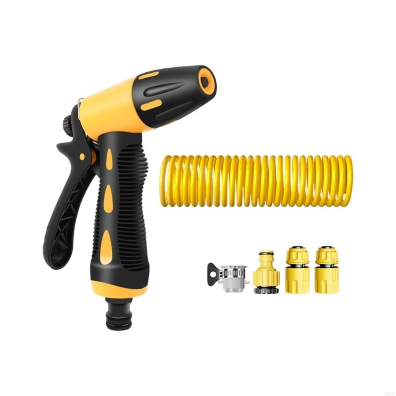 2025 New Wall Mounted Expandable Garden Hose Strong Car Wash Sprays Tool Nozzle Auto Retractable Spring Pipe for Car Cleaning