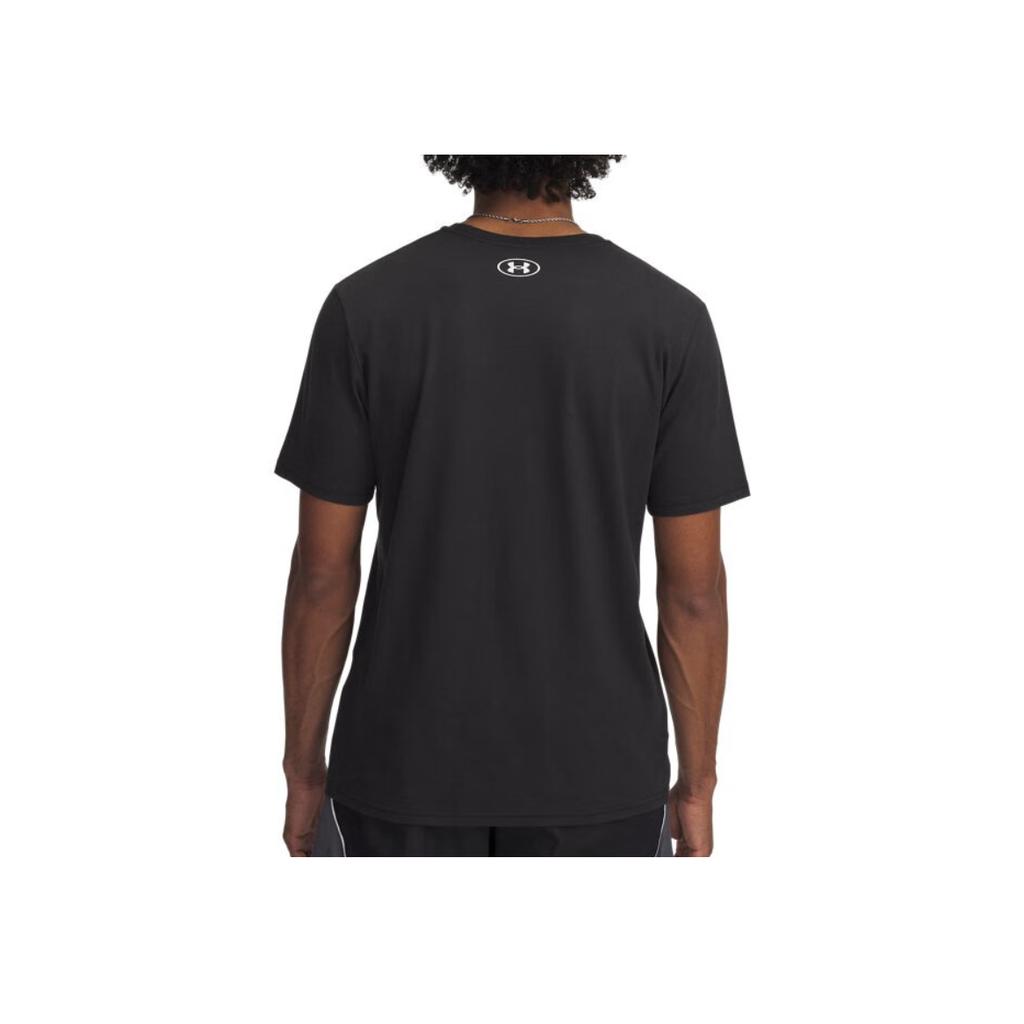 Under Armour Stacked SS25 Fashion Sports Casual Short Sleeve T-Shirt Men T-Shirts Black 6000211-001