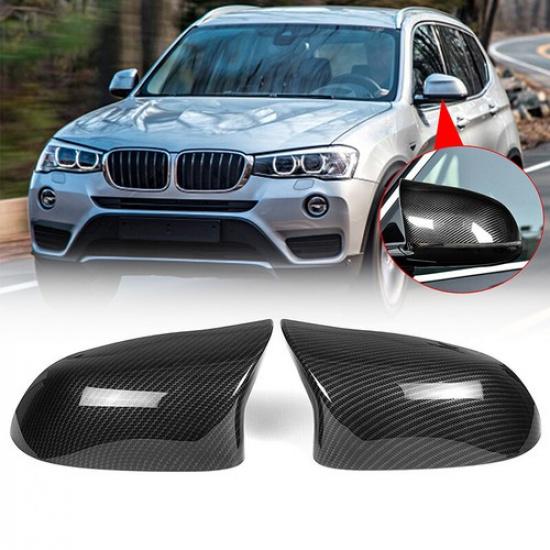 For BMW X5 F15 X6 F16 28i 35i 14-18 Carbon Fiber M Style Side Mirror Cover Caps
