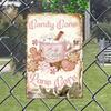 Vintage Gingerbread  Candy Cane Metal Wall Decor Sign  Candy Cane Lane Cafe  Rustic Victorian Winter Decoration with Ginger