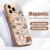 Air Line Travel Map Pattern Case For iPhone 17 Pro Max Magnetic For Magsafe Skin Feeling Cover For iPhone 16 15 14 13 Pro Max