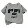 New York Fashion Letter Design Funny T Shirts Kids Children's T-shirt Boys Girls Summer Spring Casual Top Tee Shirt