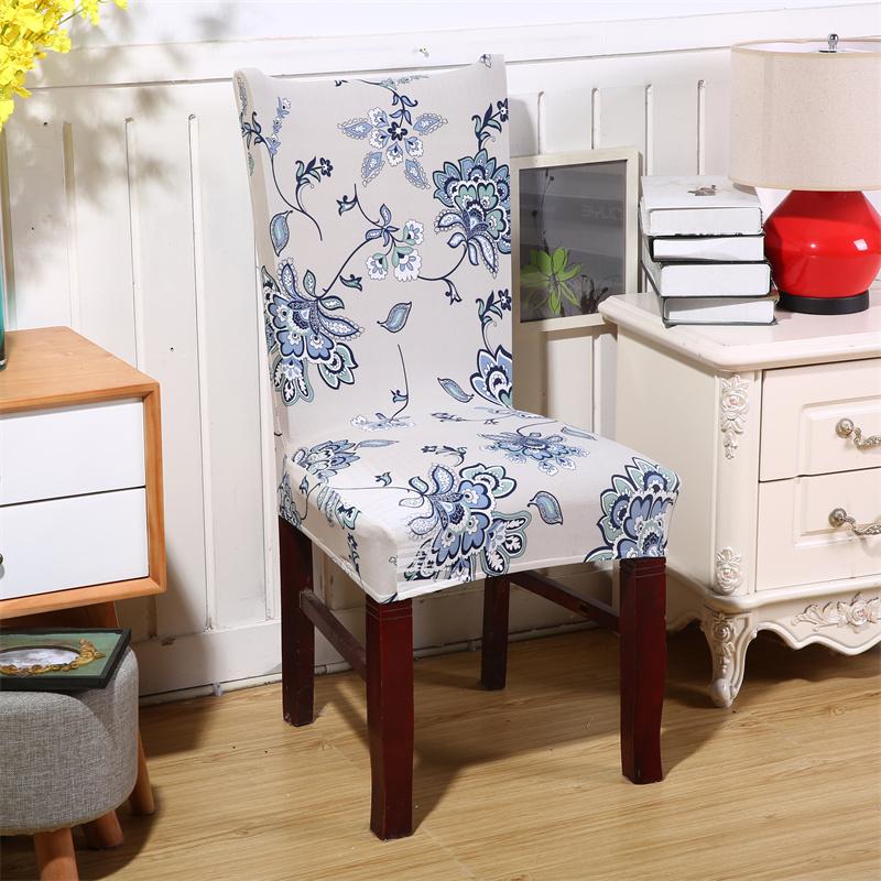 1Pc Elastic Dining Chair Cover Geometric Slipcovers Chair Case Stretch Seat Cover For Wedding El Banquet Living Room