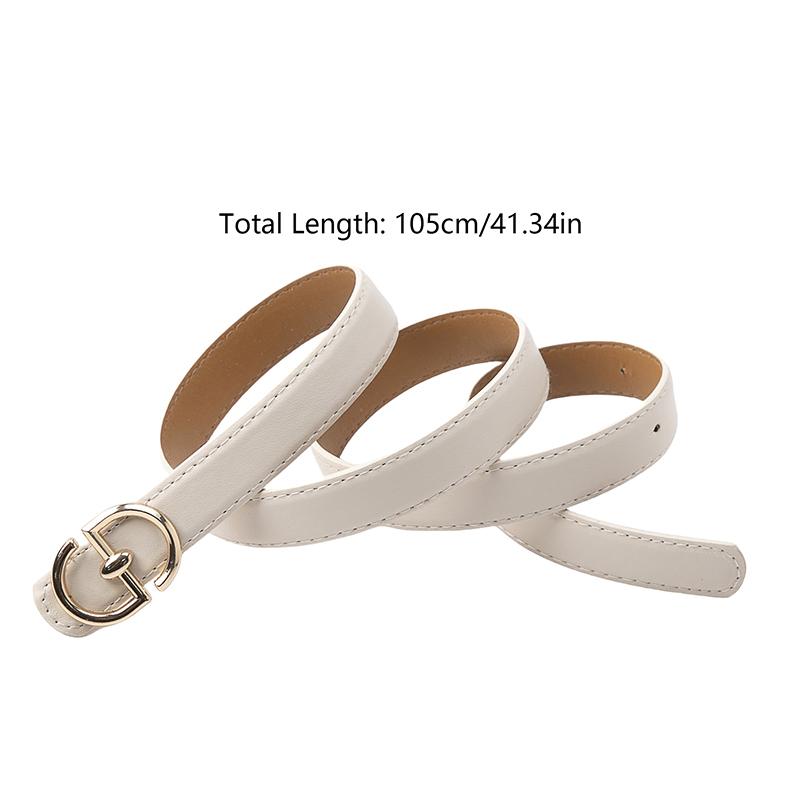 PU Ledergürtel für Damen Doppelte runde Metallschnalle Taillenriemen Designer Damen Jeans Kleid Hose Dekorative Taille Geschenk