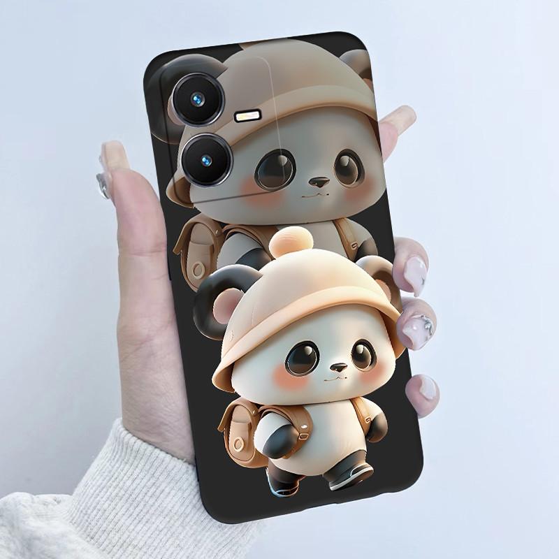 Case For Vivo Y22 Y22s Y35 Cute Astronaut Panda Soft TPU Silicone Phone Cover For vivoY22s Y 22s V2206 V2207 Y 35 V2205 Coque