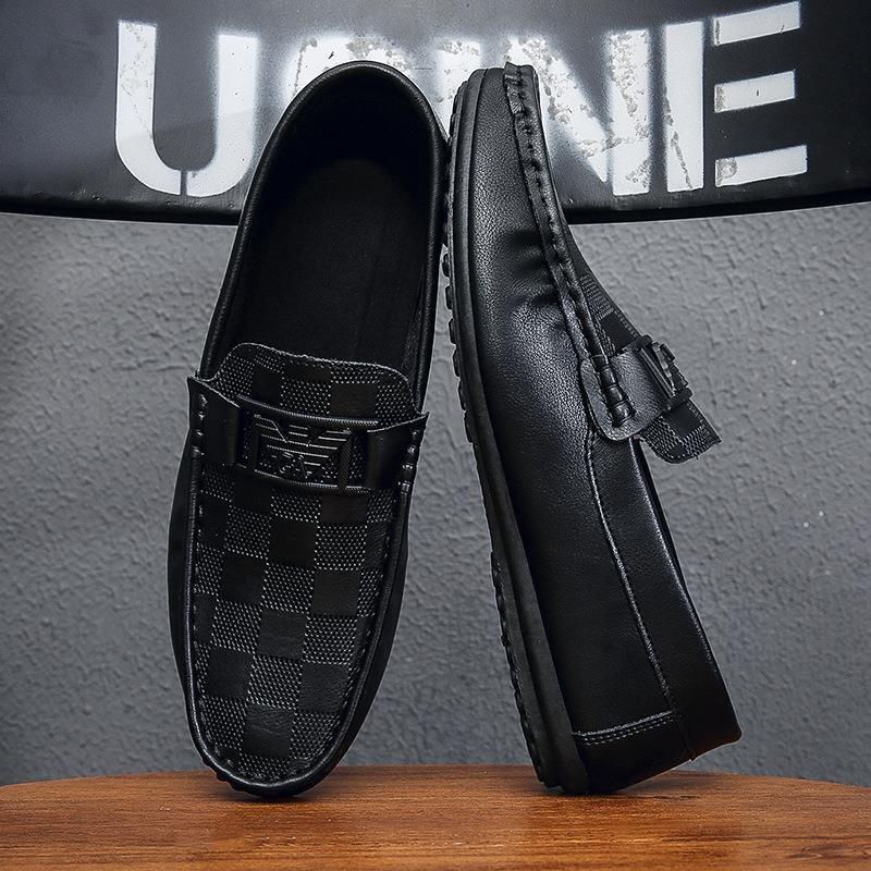 

Обувь Doudou мужская летняя новая клетчатая мужская повседневная обувь известных брендов, обувь-лоферы, мужская обувь 44