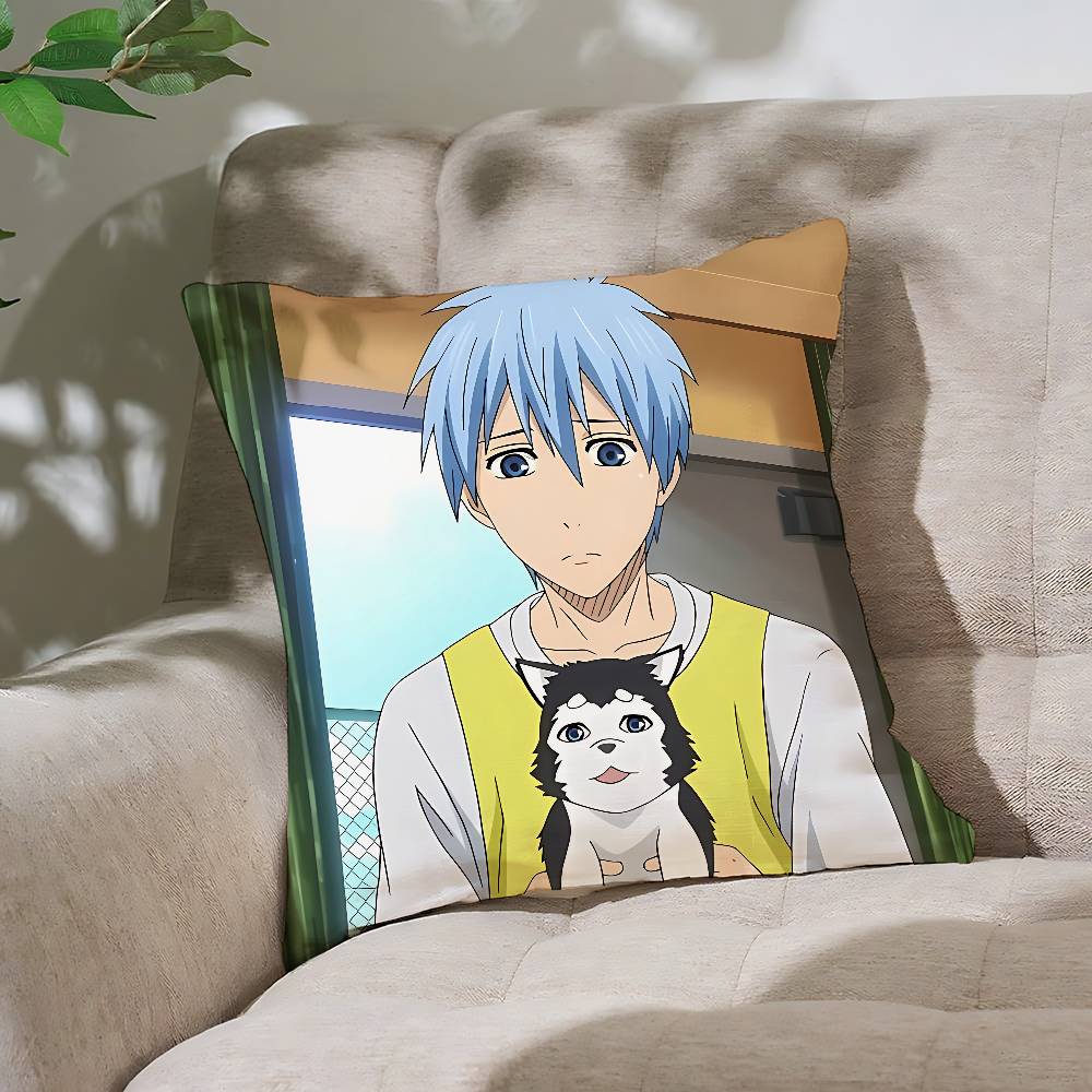 Cool A-Kurokos Basketball Pillow Case Cushion Cover Soft Cute Throw Pillow Case For Car Sofa Pillowcase Polyester With Zipper