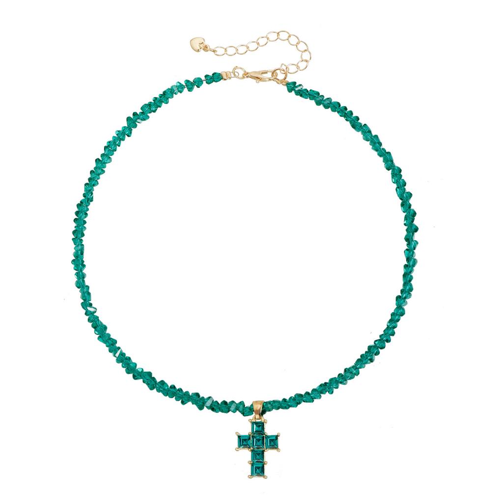 Versatile Triangular Crystal Crosses Pendant Necklace Perfect For Daily Activities Special Occasions And Gift Giving