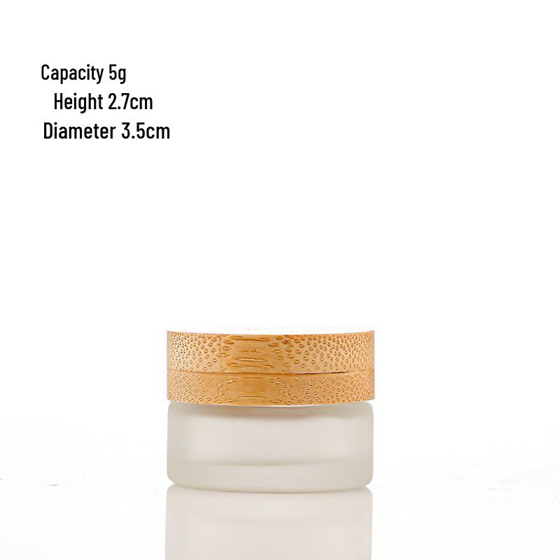 

Bamboo Lid Frosted Glass Refillable Bottles: Fine Mist Toner, Face Cream, Eye Cream, and Paste Cream Options