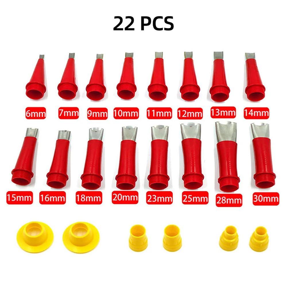 22Pcs/Set Stainless Steel Caulk Nozzle Applicator Sealant Finishing Tool Kitchen Bathroom