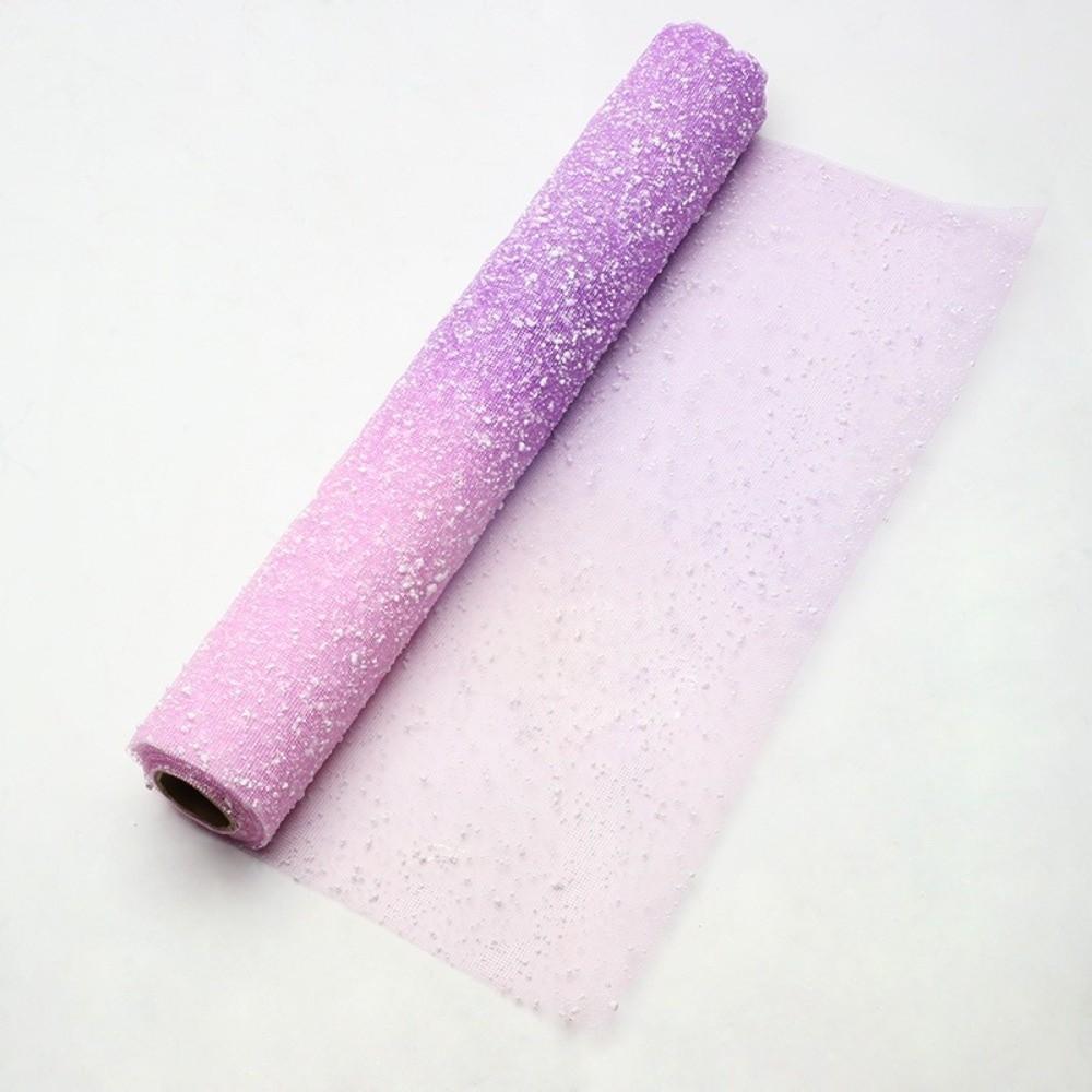Gradient Snow Dot Yarn Mesh Paper 50cm Wide Hollow Net Florist Wrap Supplies Irregular Mesh Snowflake Yarn Flower Wrapping Paper