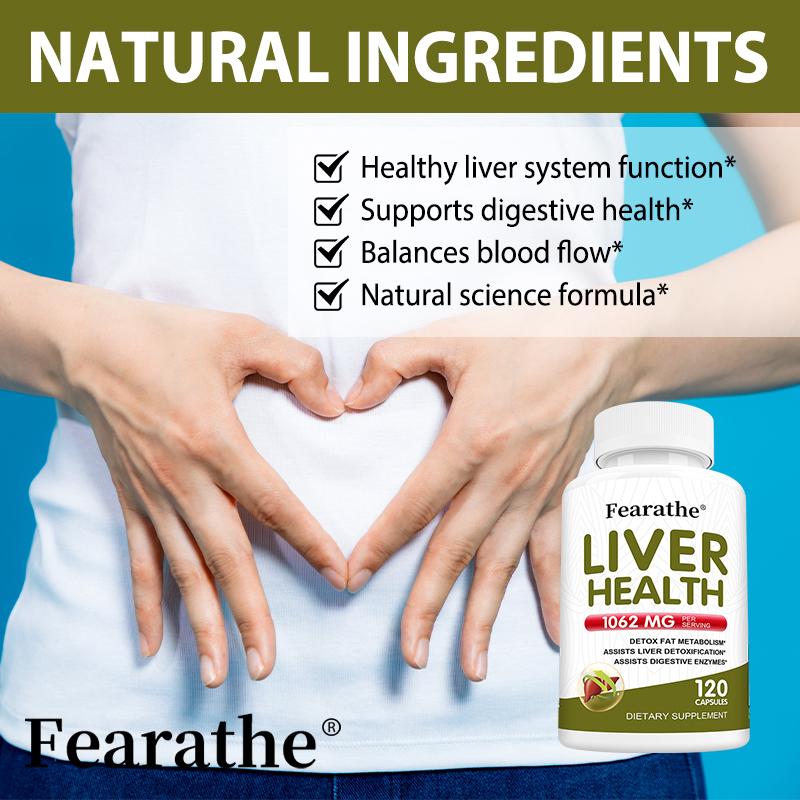 Milk Thistl Liver Support Capsules, Natural Herbal Blend Supplement, 1062mg Per Serving, 120 Vegetarian Capsules