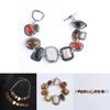 Trendy Geometric Pendant Necklace And Bracelet Combo For Females With Stylish Alloy Finish