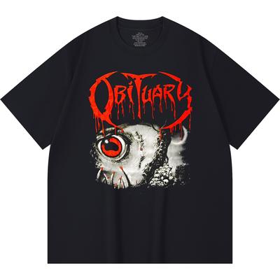 230 Gsm 100% Cotton Heavy Metal T-Shirt Rock Band Popular Music Print Unisex Heavy Cotton T Shirt