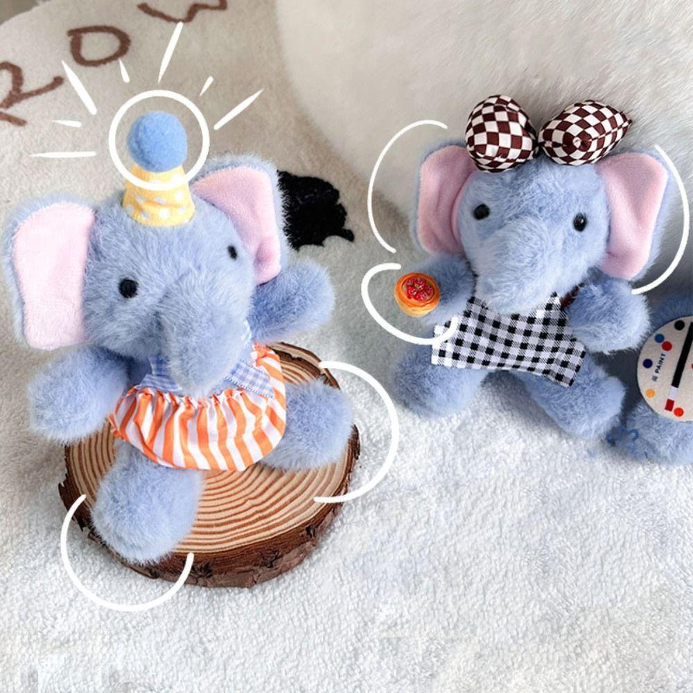 Anti-lost Elephant Backpack Pendant Cartoon Elephant Plush KeyChain Elephant Plush Toy  Girls