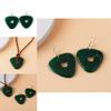 Coraline und die geheime Tür Schmuckset mit geometrischen Ohrringen und Jade-Anhänger für Damen
