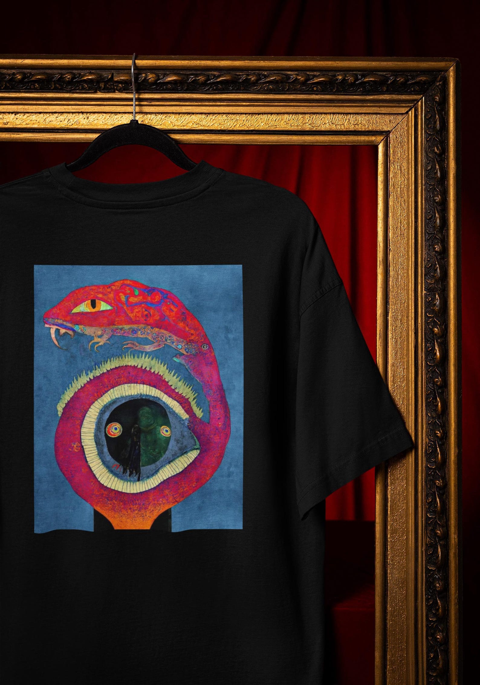 Ouroboros Snake Tee, Psychedelic Eye Graphic (Unisex S-4XL) Comfort Colors® L