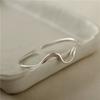 Water Wave Pattern Adjustable Bending Girls Jewelry Simple Bracelet Women Gift Opening Bangle