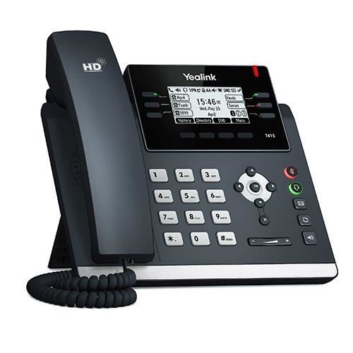 Yealink SIP-T41S, LCD, 192 x 64 pixels, 6,86 cm (2.7"), 6 lignes, 1000 entrées, CNG,G.711Mu,G.711a,G.723.1,G.726,G.729ab,VAD,iLBC