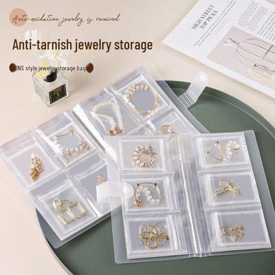 Álbum Portátil Transparente para Almacenamiento de Joyas, Sellado de PVC, Bolsa Anti-Oxidación para Collares y Pendientes de Plata