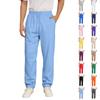 Heren Kleur Rechte Pijp Joggingbroek, Elastische Taille Losse Casual Broek