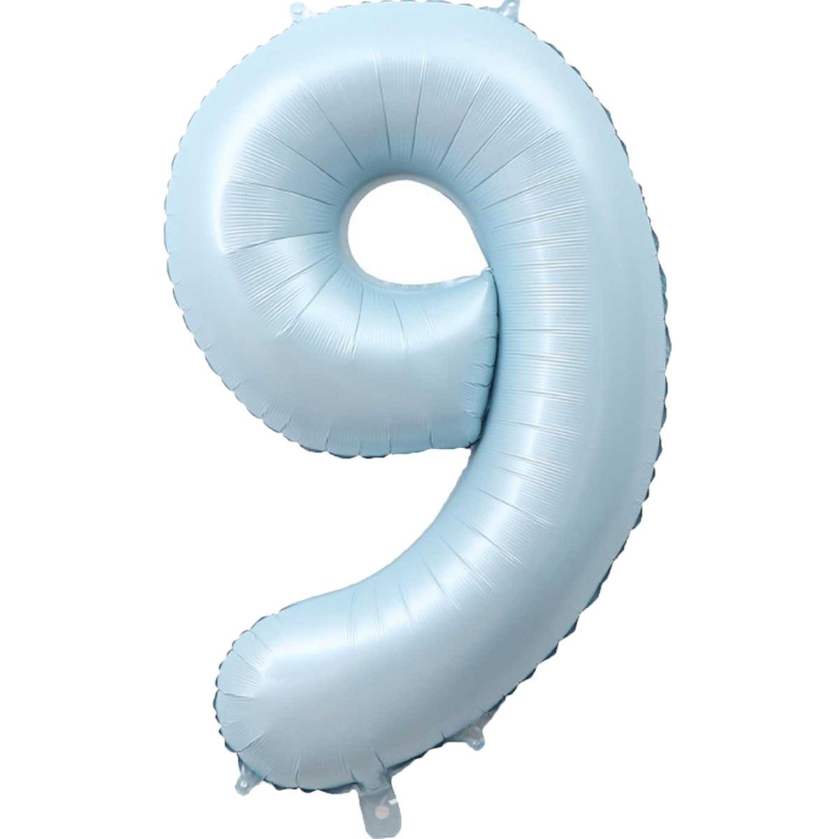 

40-дюймовий US Оливково-зелений Великий Цифровий Алюмінієвий Плівковий Куля Декорація на День Народження, Річницю 40 inch metal blue digital 9