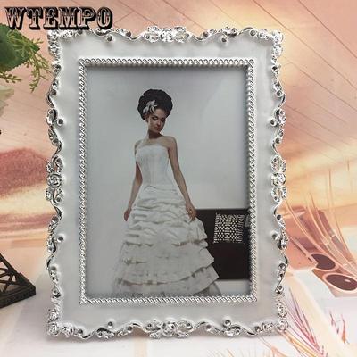1PC Stile europeo Vintage 6 pollici Cornice per foto di nozze Cornice per foto in resina avanzata Decorazione con colla a goccia Cornice per foto semplice