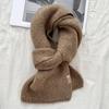 Winter Scarf Windproof Solid Color Soft Thick Knitting Keep Warm Cozy Unisex Korean Style Men Scarf for Outdoor