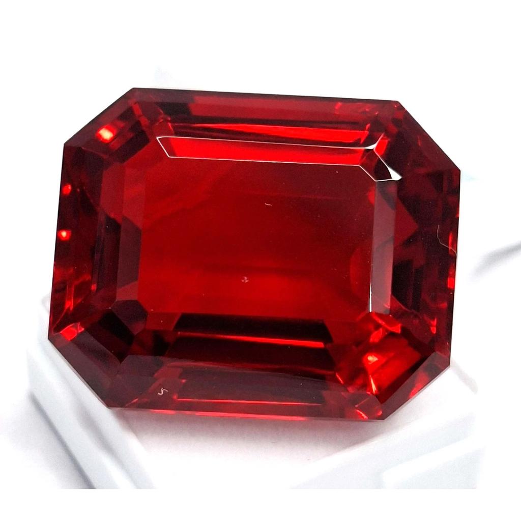 98-100 Ct Natural Red Topaz Emerald Cut Beautiful Certified Loose Gemstone