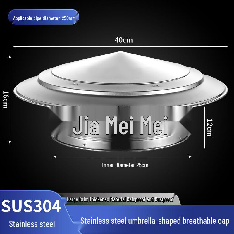 Breathable Umbrella-Style Stainless Steel Chimney Cap for Roof and Terrace Ventilation