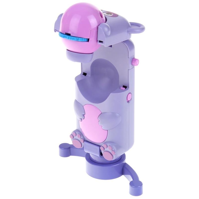 Teddy Bear Projector for Drawing Handy Projector 48 Slides Lanyard Stand - Purple