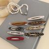 Acetate Hollow Oval Hair Clip - Simple Girly Duckbill for Bangs & Wispy Hair.