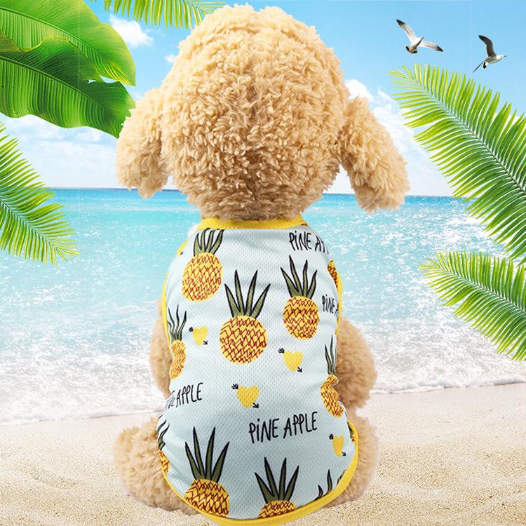 New Fashion Lovers Suit Small Medium Cat Dog Cotton  Clothes Pet Clothes Cute Fruit Pattern Dress T-shirts Pet Supplies