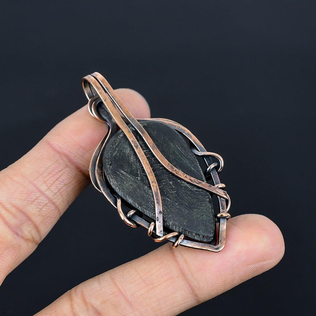 Black Eye Obsidian Pendant Handmade Gemstone Jewelry, 999 Copper Wire Wrapped Pendant ,Unique Design Jewelry Pendant