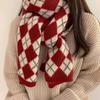 Soft Cashmere Scarves Winter Thickened Shawls Fashion Plaid Scarf  Women