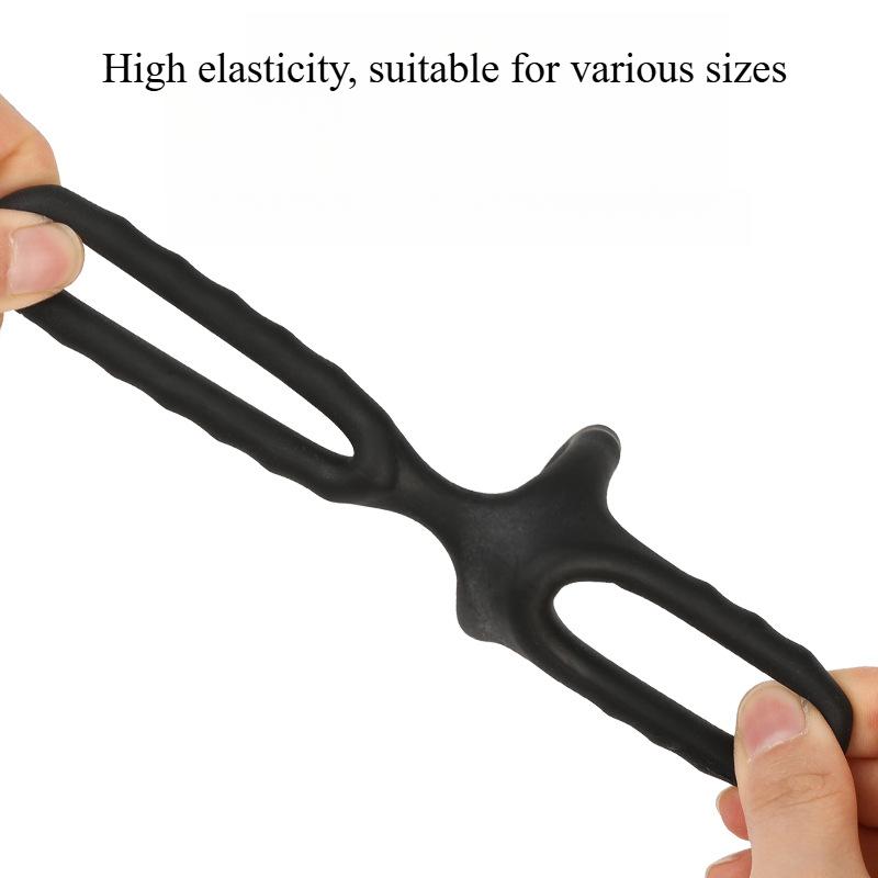 Male Scrotum Penis Ring Silicone Stretchy Cock Ring Delay Ejaculation Cock Scrotal Binding Ring Sex Toys for Man Adult Product