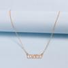 Jewelry Alloy Diamond Letter E Necklace Ladies Gold Plated Clavicle Chain Jewelry