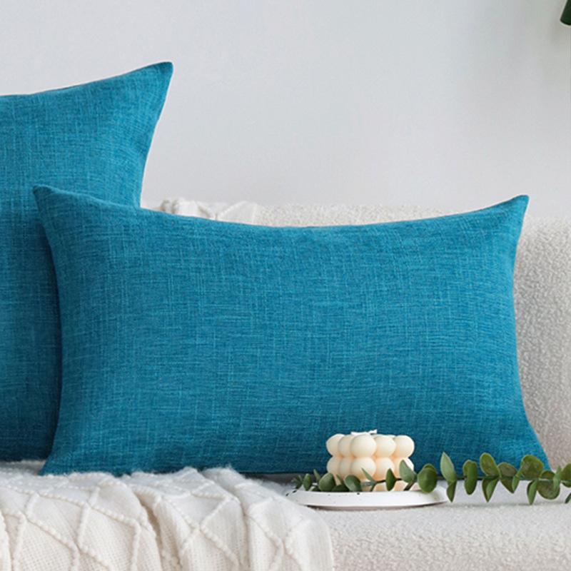 

Плотный Лен Однотонная Наволочка для Подушки Дивана Подушка Гостиная Подушка для Спины Автомобиль Отель Поясничная Подушка without core