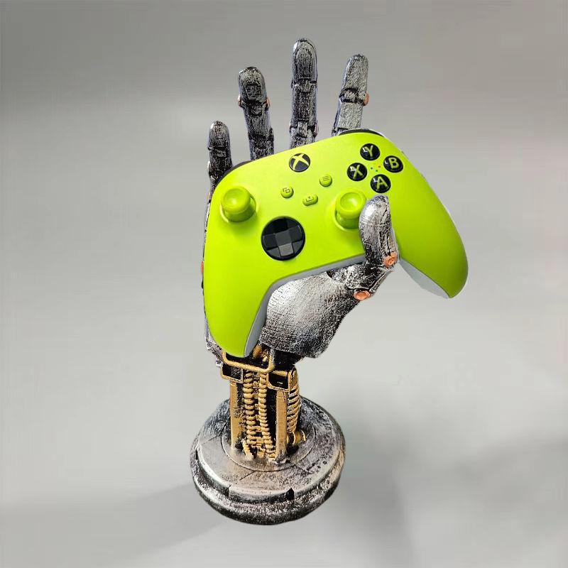 Cyberpunk Robot XBOXswitch Handle Storage Computer Competition Desktop Stand Resin Pendant for Boys