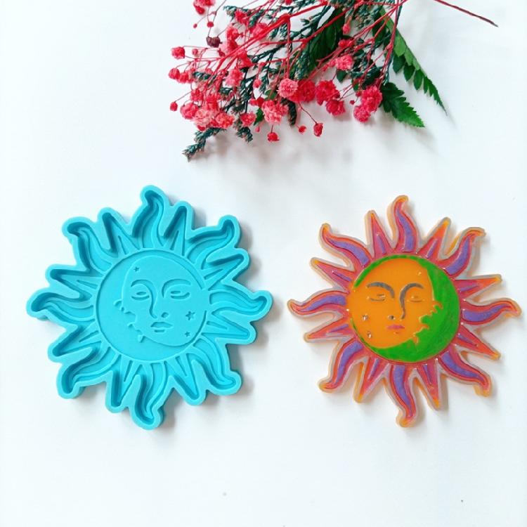 Resin Mold Sun Moon Coaster Silicone Mold for Making Coasters